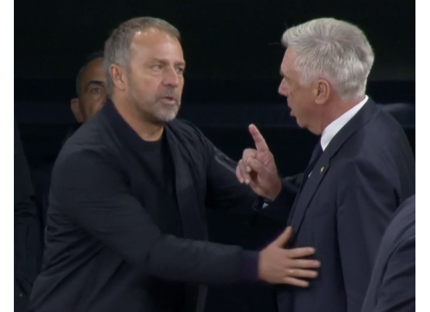 Flick addresses dispute with Ancelotti during heavy loss to Real Madrid.