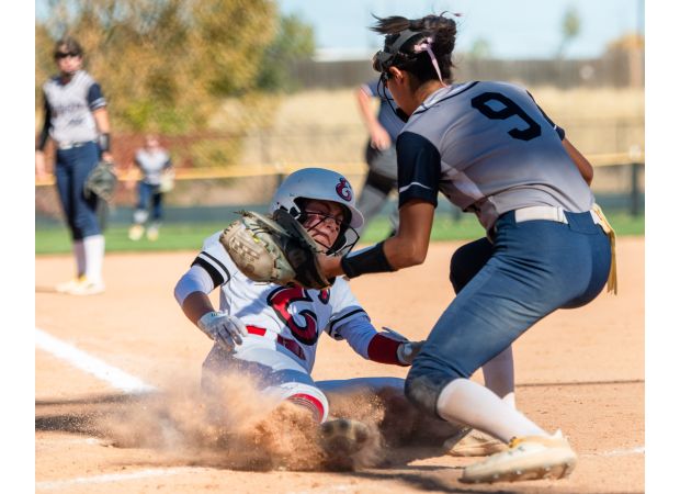 Eaton softball wins third consecutive Class 3A title with help from homeruns by sophomores Emma Anderson and Bria Foster.