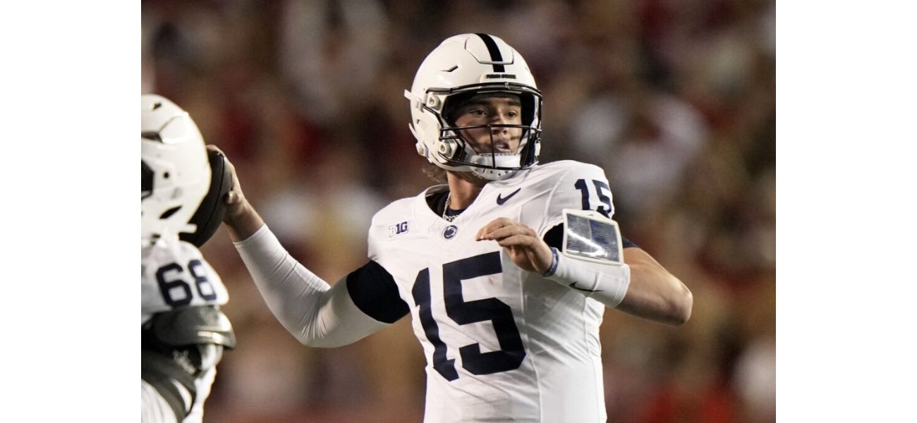Penn State's quarterback, Drew Allar, was injured in the first half of the game and had to leave.