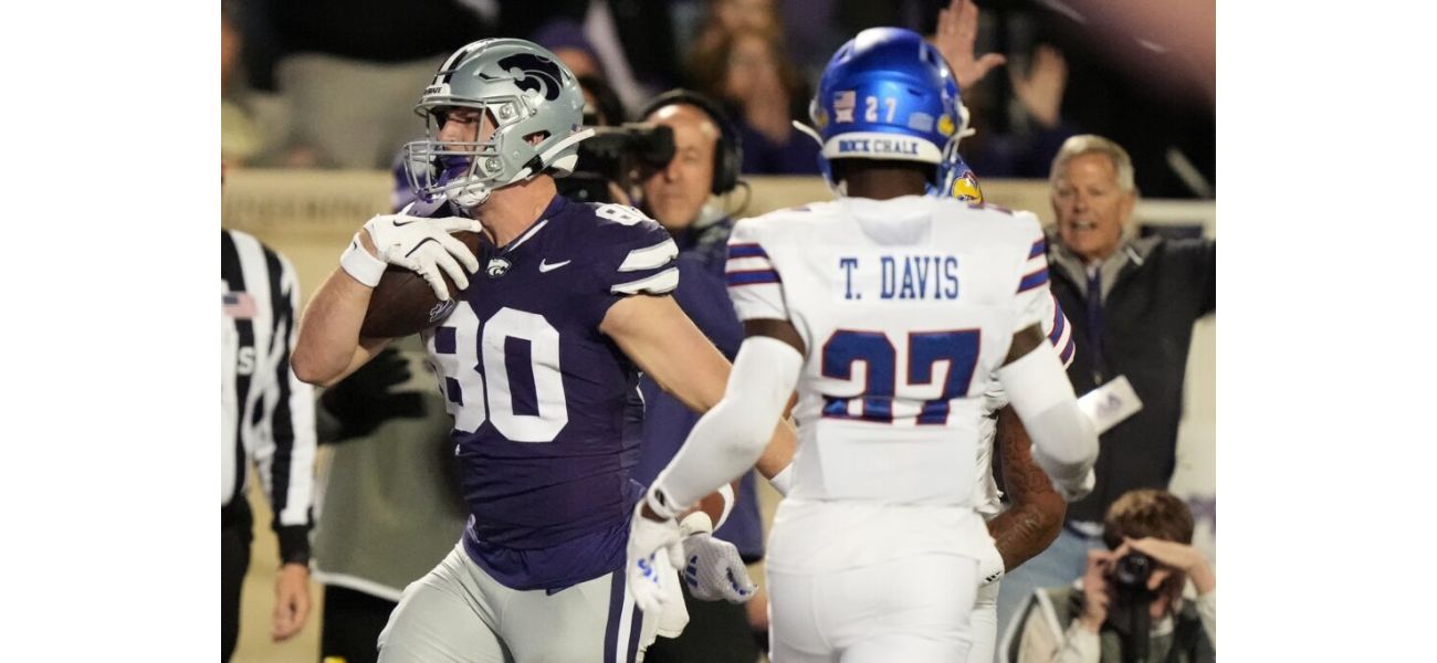 K-State's Tennant makes 51-yard field goal, No. 16 team holds off Kansas 29-27 with key 4th down stop.