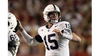 Penn State's quarterback, Drew Allar, was injured in the first half of the game and had to leave.