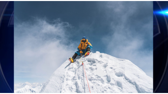 A teenage boy conquers the highest mountains and encourages others to do the same.