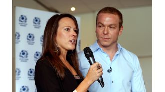 Olympic cyclist Chris Hoy emotional over wife's MS diagnosis.