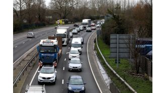 Expect major traffic delays as a slow-moving 12mph convoy carrying a large load starts its journey on a main road.