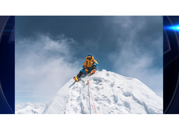 A teenage boy conquers the highest mountains and encourages others to do the same.