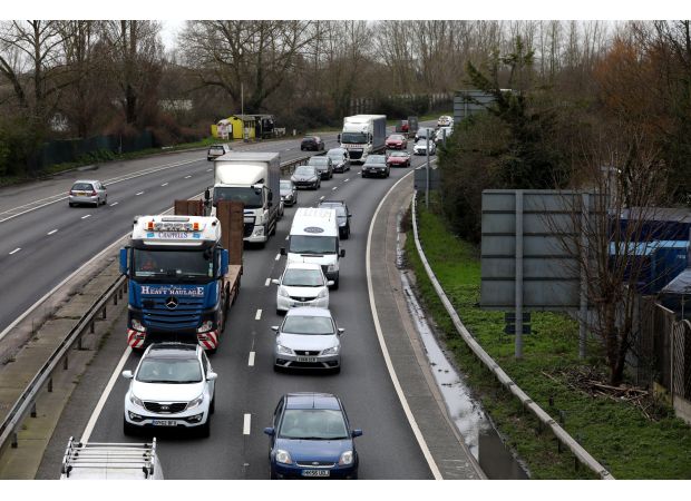 Expect major traffic delays as a slow-moving 12mph convoy carrying a large load starts its journey on a main road.
