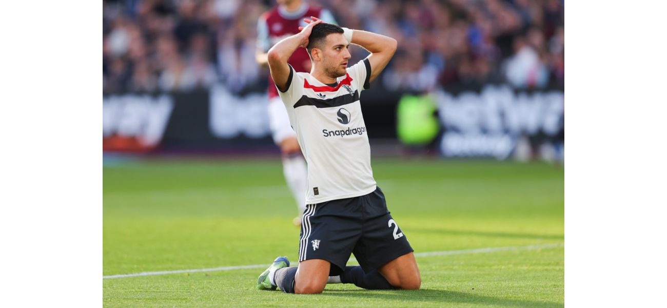 Erik ten Hag responds to Diogo Dalot's missed opportunity following Manchester United's loss to West Ham.