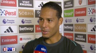 Liverpool defender Van Dijk criticizes Arsenal for complaining about injuries following their draw.