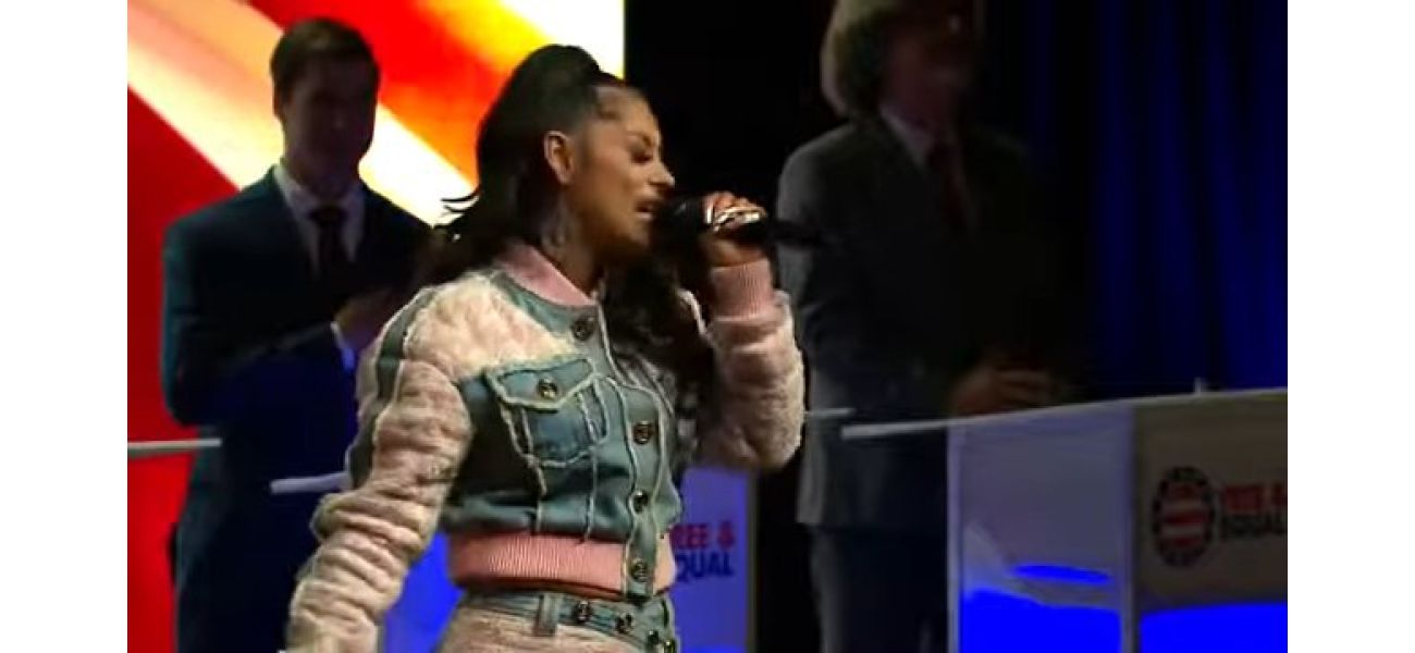 A singer apologizes for a terrible performance of the US national anthem, comparing it to Fergie's infamous rendition.