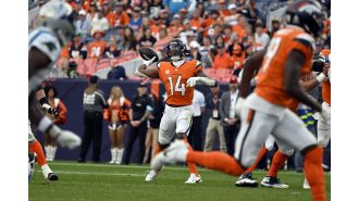 Broncos' Courtland Sutton says he is the only player in Denver history to both throw a wide receiver pass and have over 100 receiving yards in a game.