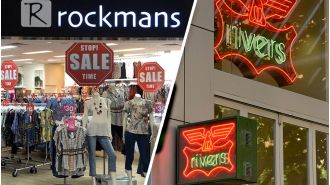 Large Australian clothes retailers in administration due to company's financial struggles.