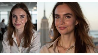 I easily improved my LinkedIn photo using AI in minutes and saved money compared to a professional photographer.