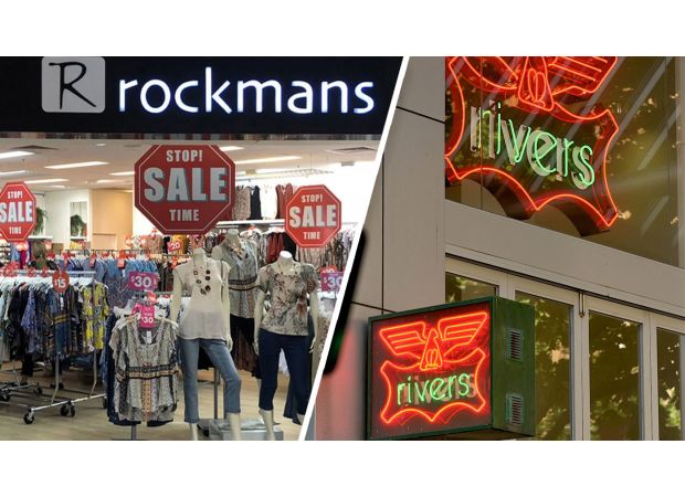 Large Australian clothes retailers in administration due to company's financial struggles.