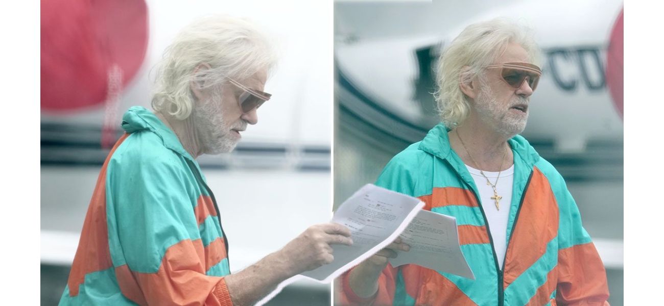 A 1980s rock star looks unrecognizable while making a zombie movie on an airplane.