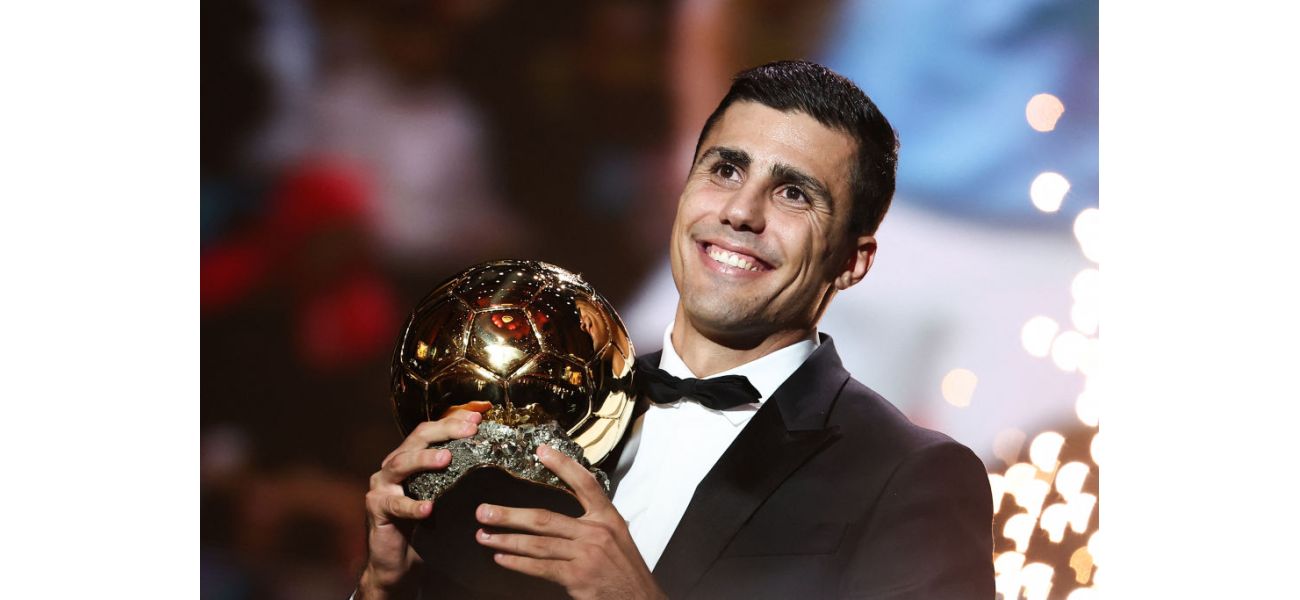 Rodri of Manchester City triumphs over Real Madrid's top players to claim the 2024 Ballon d'Or.