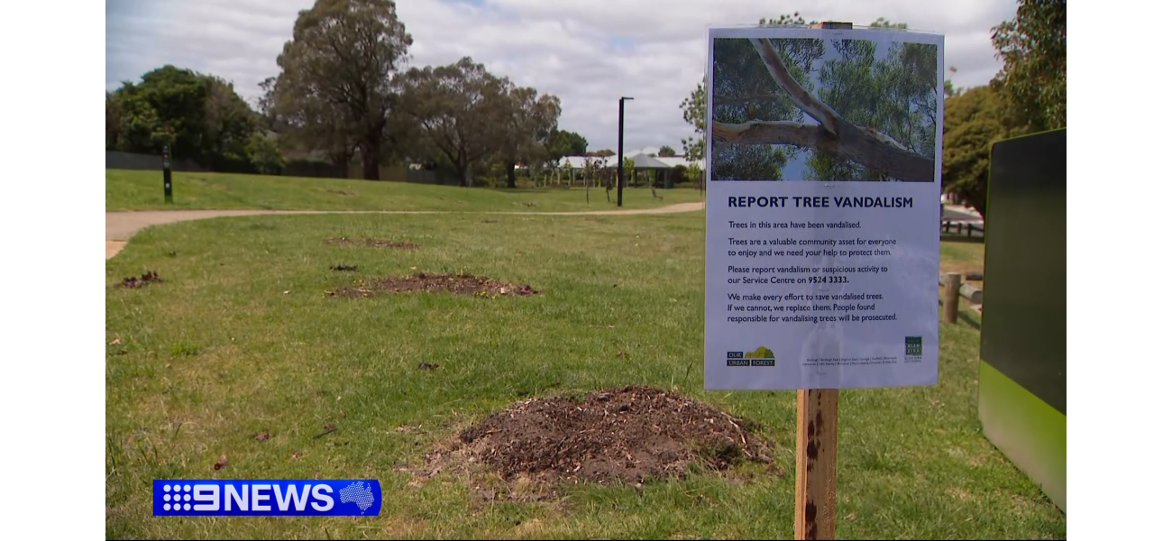 Vandals destroy 200 trees in multiple Melbourne parks, causing outrage.