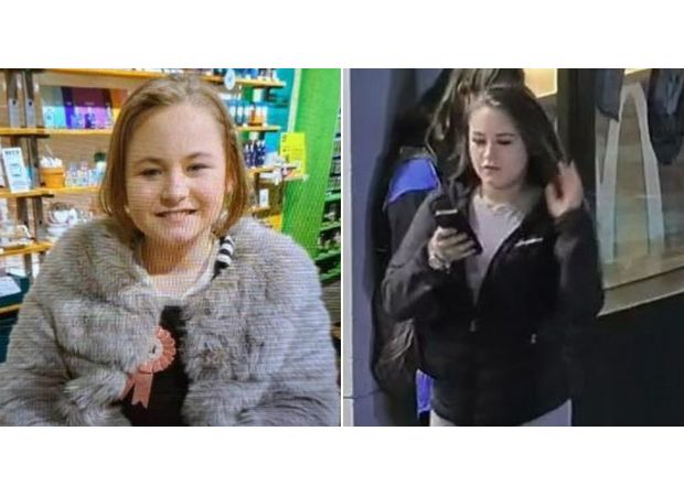 An urgent search is underway for a 13-year-old girl who disappeared from a busy city center.