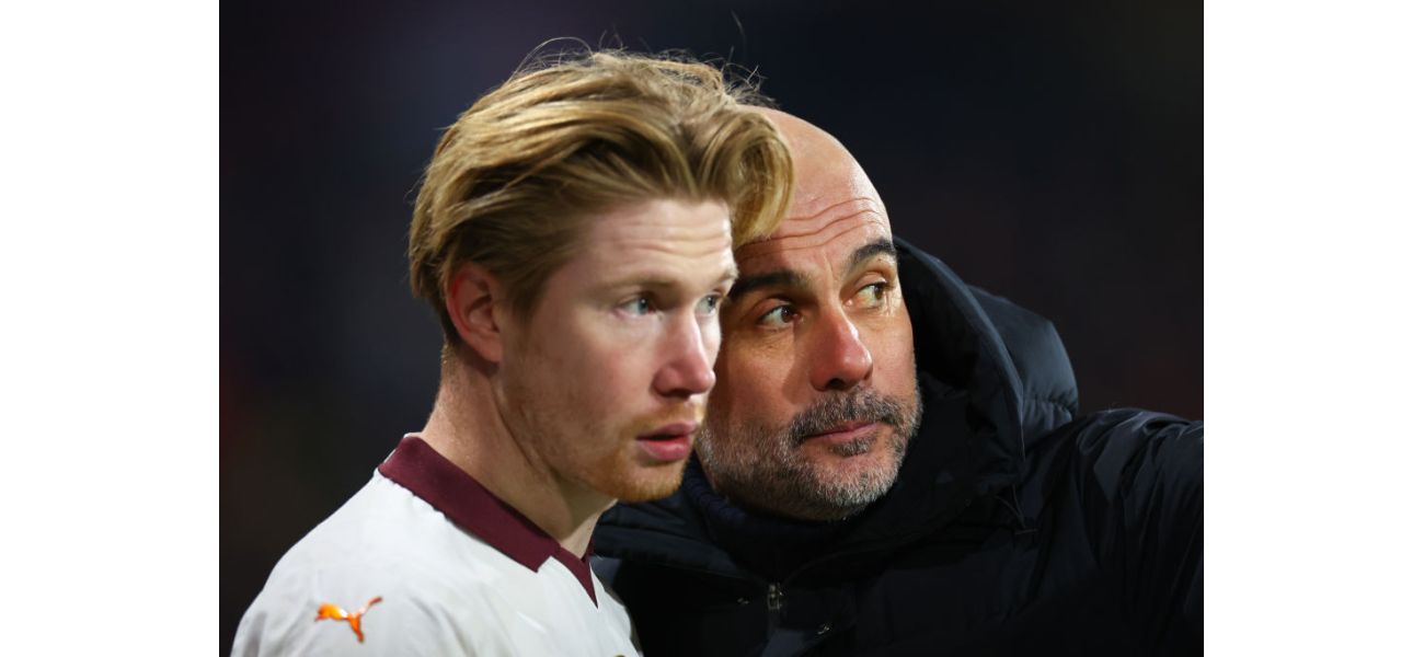 Pep Guardiola is unsure when Kevin De Bruyne will return from injury.