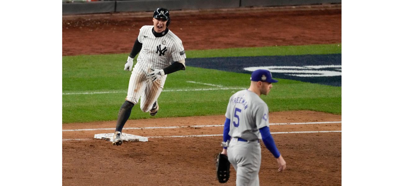 Yankees rally after Freeman's homer, Volpe's slam leads to 11-4 win over Dodgers, forcing Game 5 of World Series.