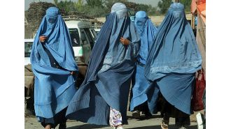 Taliban prohibits women from speaking to each other.