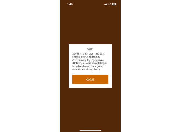 A severe outage has disrupted many ING Australia customers, causing inconvenience with bad timing.