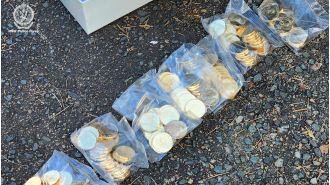 Thousands of stolen Bluey coins recovered from storage unit in recent police raid.