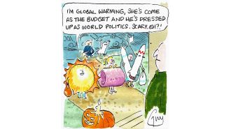 Guy Venables creates a cartoon for the Metro newspaper every day.