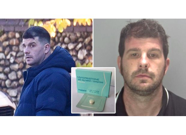 Pregnant woman's orange juice spiked to induce miscarriage by man.