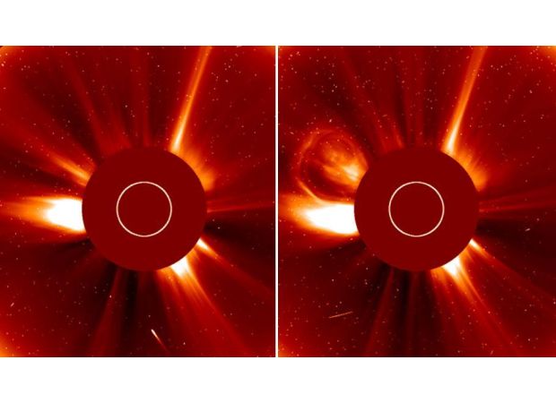 SOHO spacecraft captures last moments of Halloween comet.