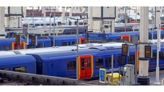 Heavy rain leads to chaos at busy London station during rush hour