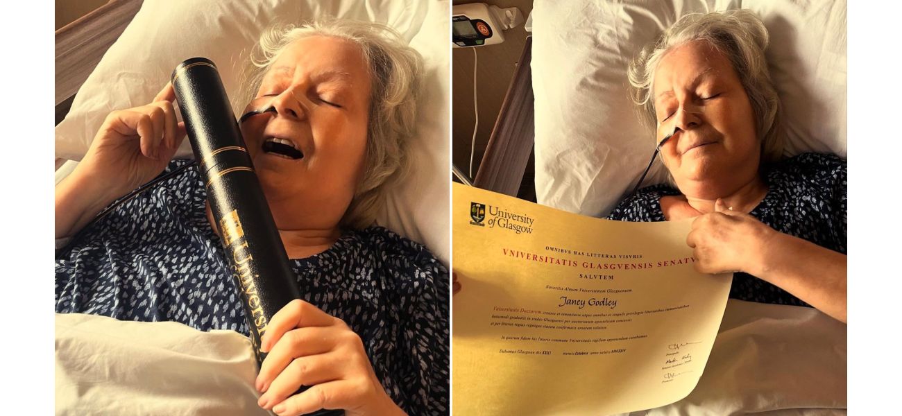 Comedian Janey Godley's daughter announces that her mother is near the end of her life and is receiving a significant award.