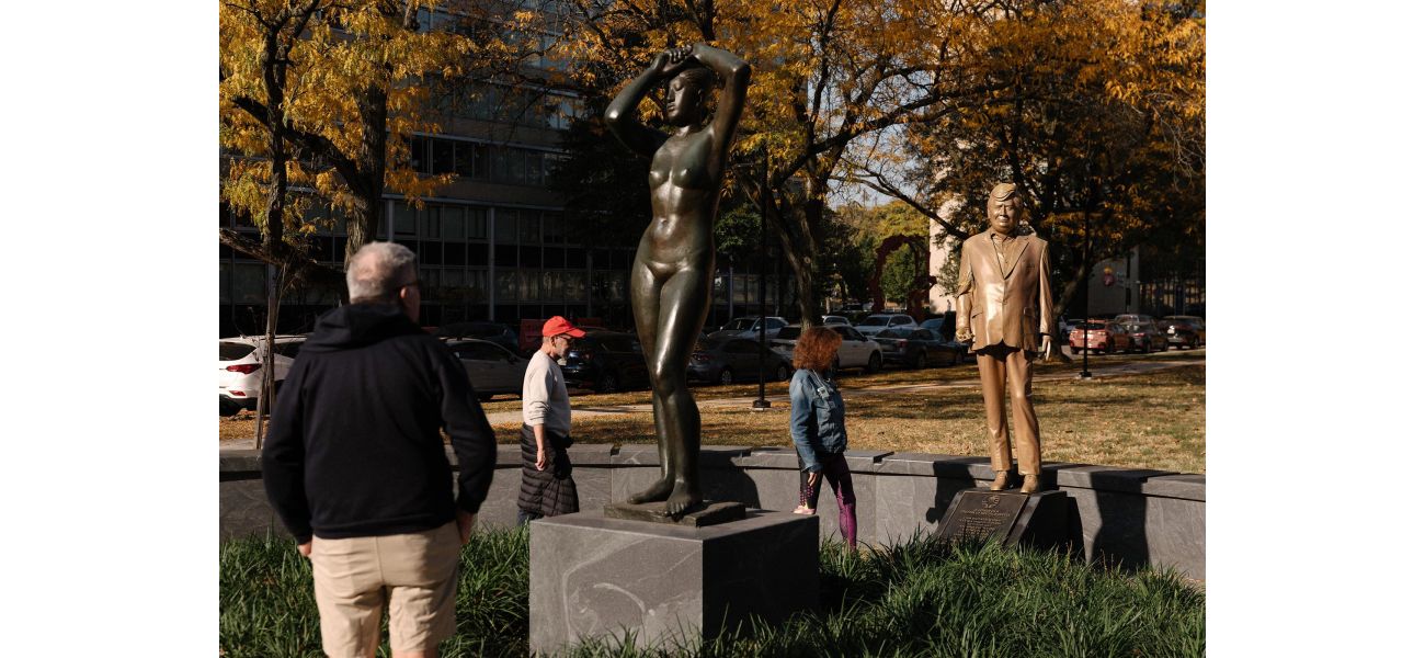 Statues of Trump are appearing in various locations, but they are not meant as a tribute.