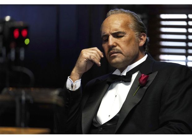 A Titanic actor resembles Marlon Brando in upcoming biographical film.