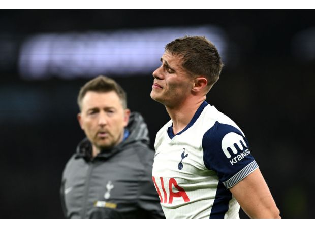 Tottenham's Micky van de Ven shares update on his injury after emotional departure from the game against Manchester City.