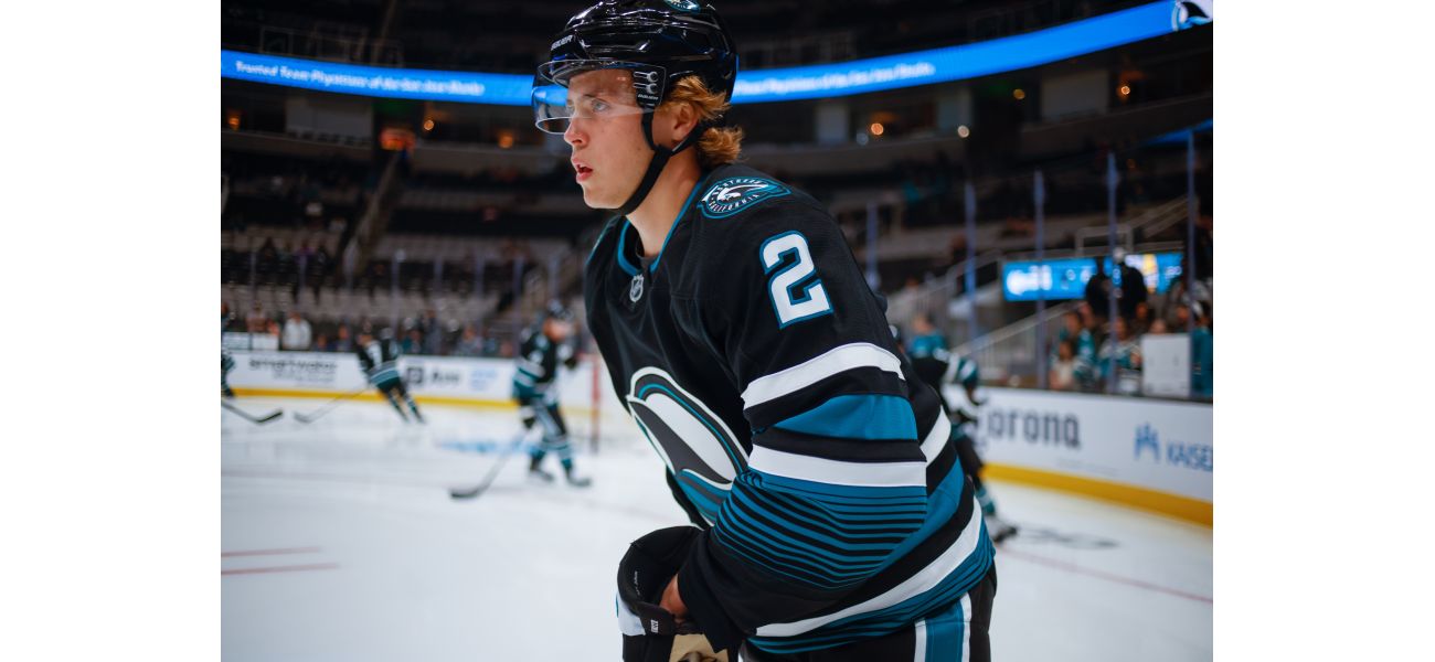 Newcomer on Sharks team gets first point in NHL after scoring against Blackhawks.