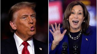 Kamala Harris finds Trump's remark about women to be insulting to all.