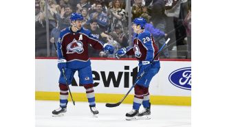 N. MacKinnon and M. Rantanen of Avalanche are scoring but not shooting as much this season.