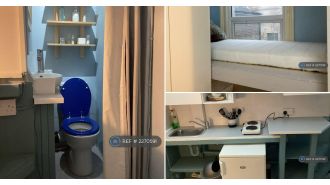 London studio flat available for £850, but the toilet looks like a prison.