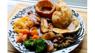 List of pubs giving free Sunday meals to families with a 4-word code for redemption.