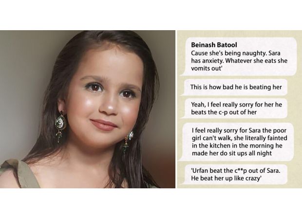 Sara Sharif's step-mother's WhatsApp messages detail horrifying abuse.