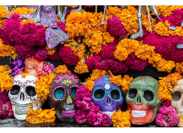 Day of the Dead is a holiday that celebrates and honors deceased loved ones through greetings, poems, and quotes.