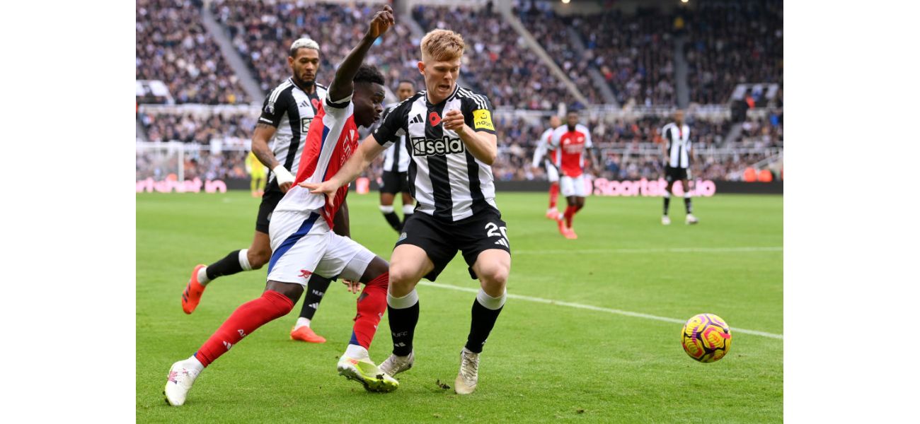 Lewis Hall was happy to prevent Bukayo Saka from causing trouble in Newcastle's victory over Arsenal.
