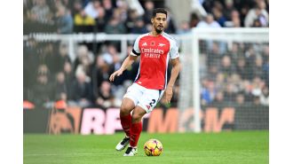 Saliba denies Arsenal's title race is over following loss to Newcastle.