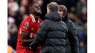 Coach Slot discusses Konate's injury after Liverpool's victory against Brighton.