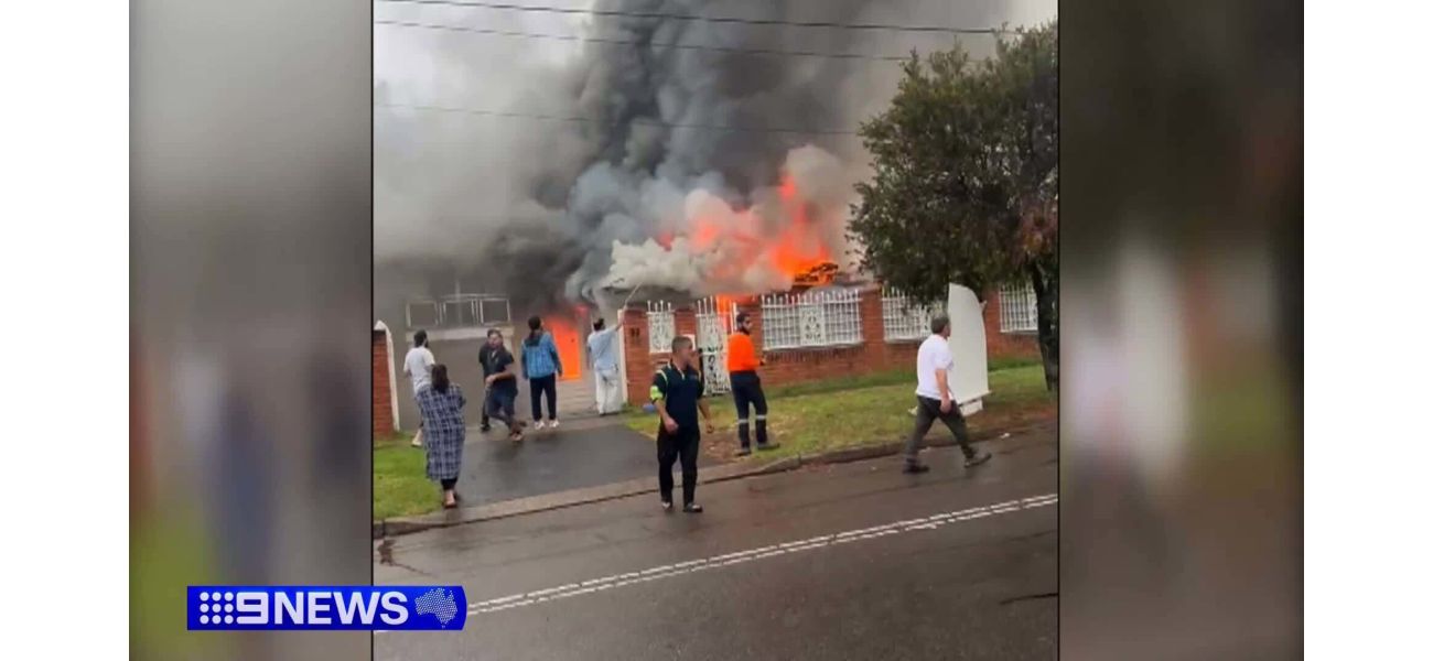 Man hospitalized due to fire in Sydney residence.