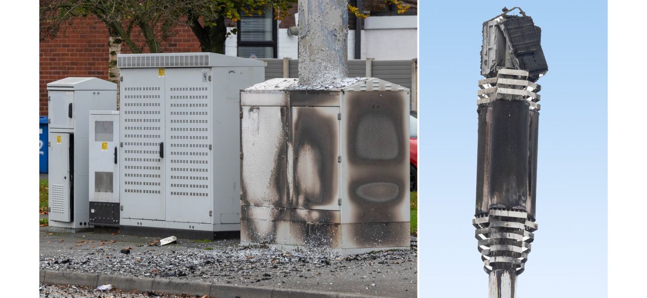 Manchester road in chaos as 5G mast catches fire.