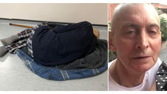 Elderly man suffers in pain for 12 hours on A&E floor, waiting for a bed.
