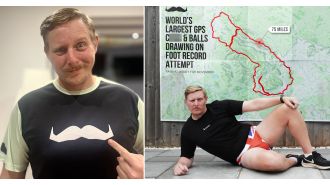 Hiker makes offensive image on GPS during Brecon Beacons hike.