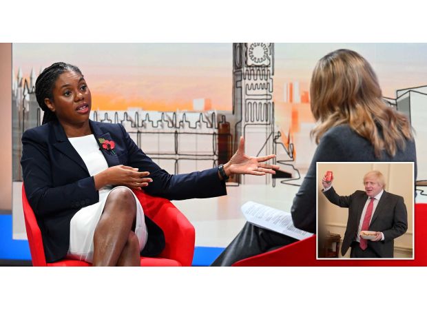 Kemi Badenoch believes the government should not have been fined for Partygate.