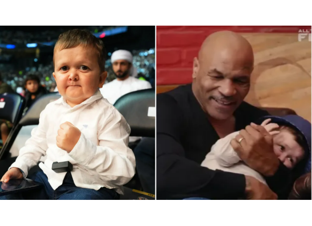 Former heavyweight boxer Mike Tyson shares thoughts on viral video featuring Hasbulla, a popular social media personality.